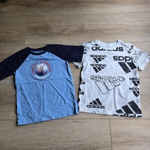 adidas & Under Armour black & blue short sleeve t-shirts size 6 GUC